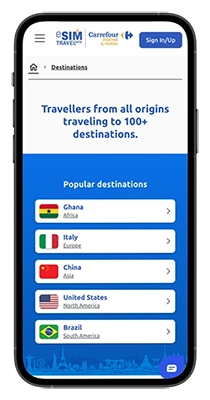 Comment fonctionne l'eSIM de Carrefour - Destinations